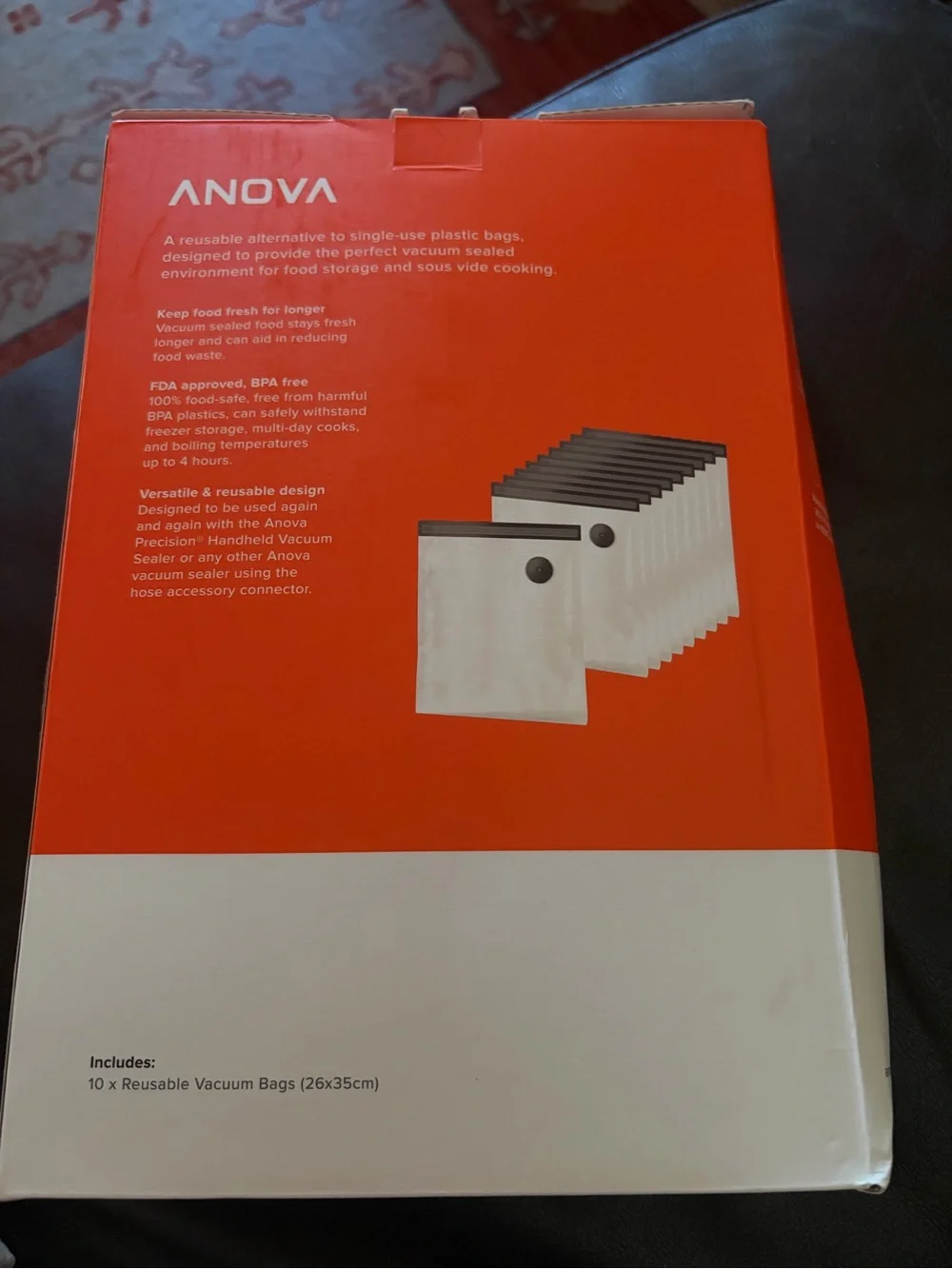 Anova Precision Reusable Vacuum Bags 10pcs NEW 10.24” x 13.78”